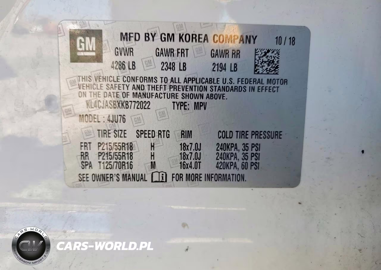 2019 Buick Encore Preferred VIN:KL4CJASBXKB772022 - 13