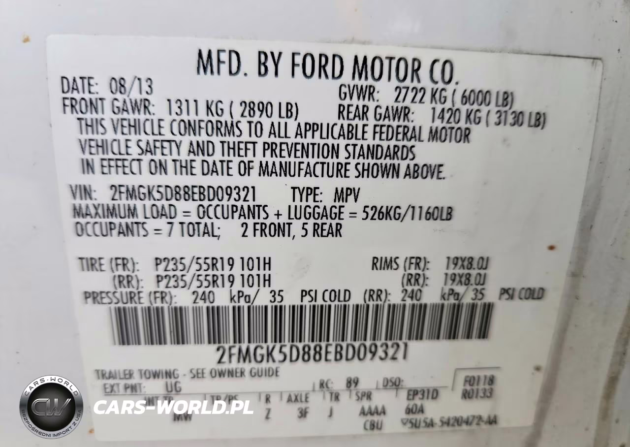 2014 Ford Flex Limited VIN:2FMGK5D88EBD09321 - 14