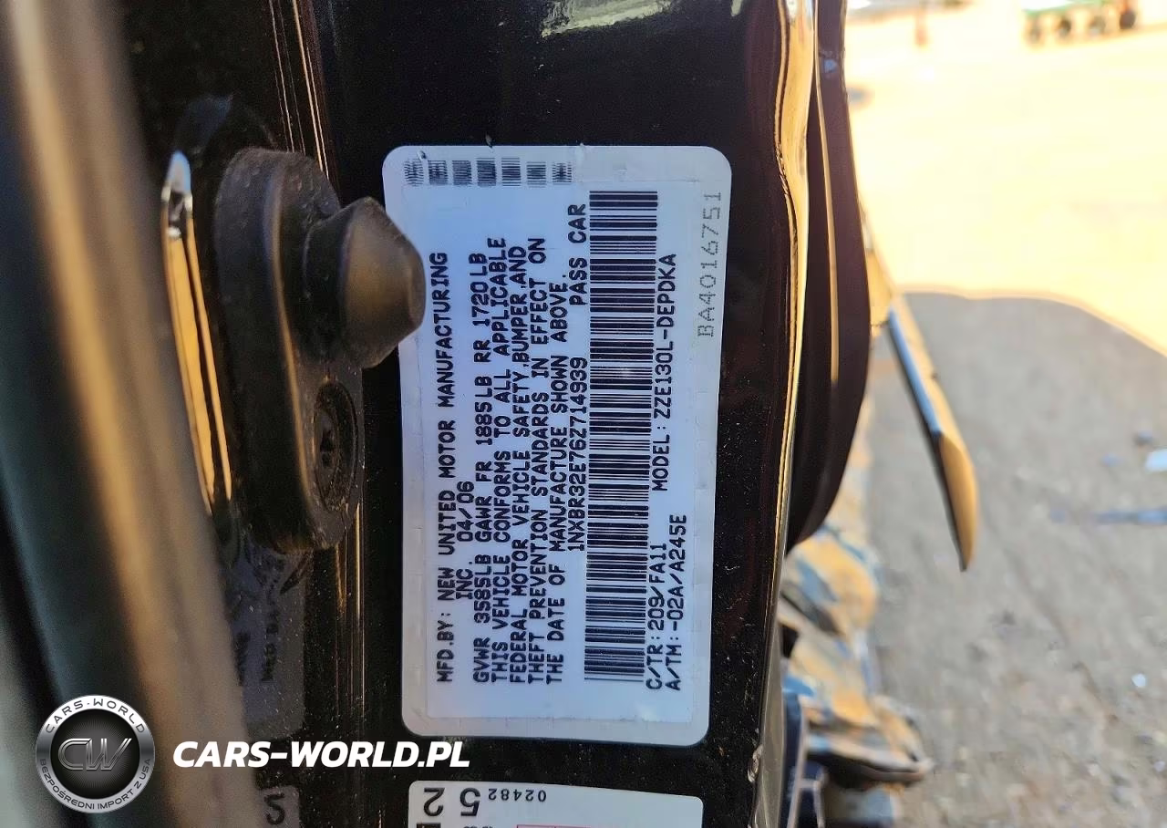 2006 Toyota Coralla VIN:1NXBR32E76Z714939 - 12