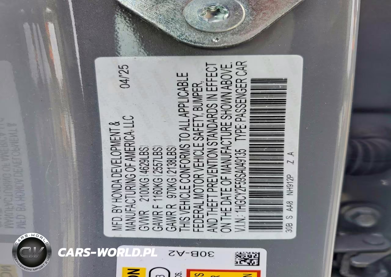 2025 Honda Accord Hybrid Sport VIN:1HGCY2F59SA049135 - 13