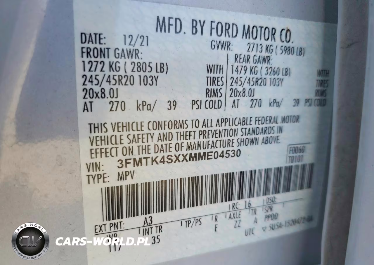 2021 Ford Mustang Mach-E Gt VIN:3FMTK4SXXMME04530 - 14