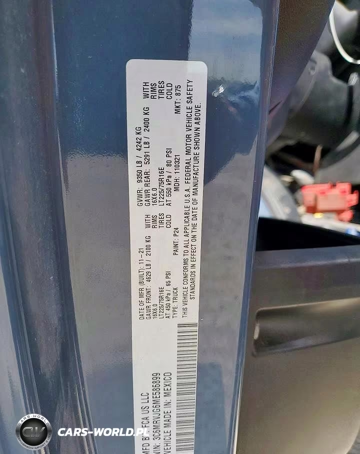 2021 Ram Promaster 3500 3500 High VIN:3C6MRVJG6ME586899 - 13