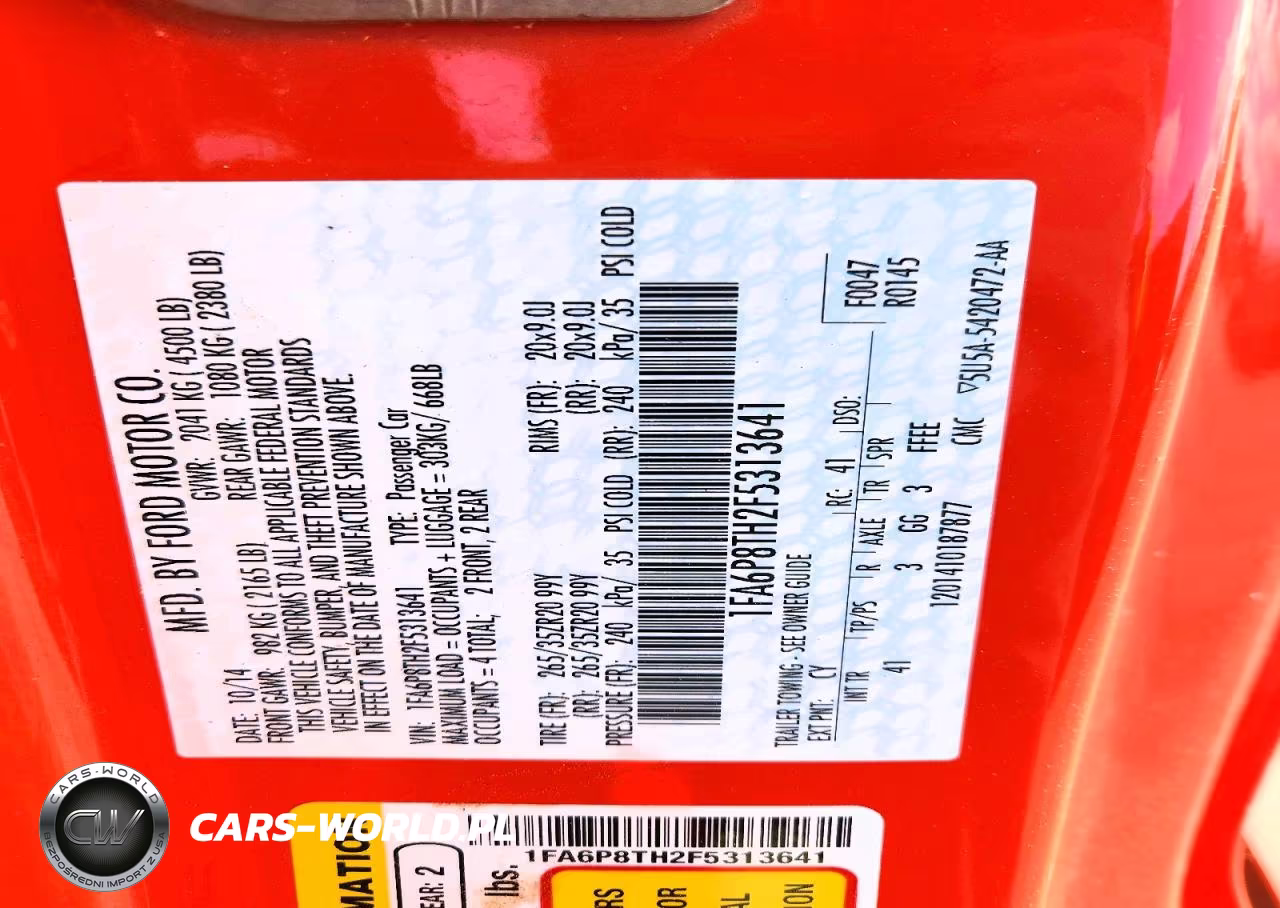 2015 Ford Mustang VIN:1FA6P8TH2F5313641 - 12