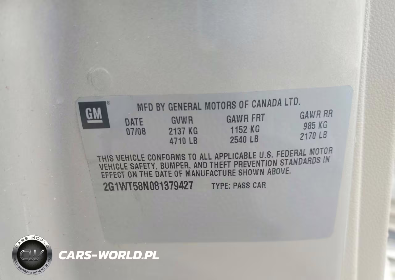 2008 Chevrolet Impala Lt VIN:2G1WT58N081379427 - 12