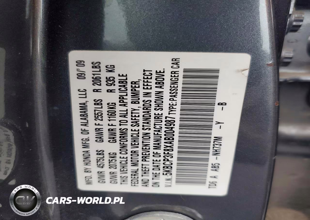 2010 Honda Accord Exl VIN:5KBCP3F8XAB004987 - 12