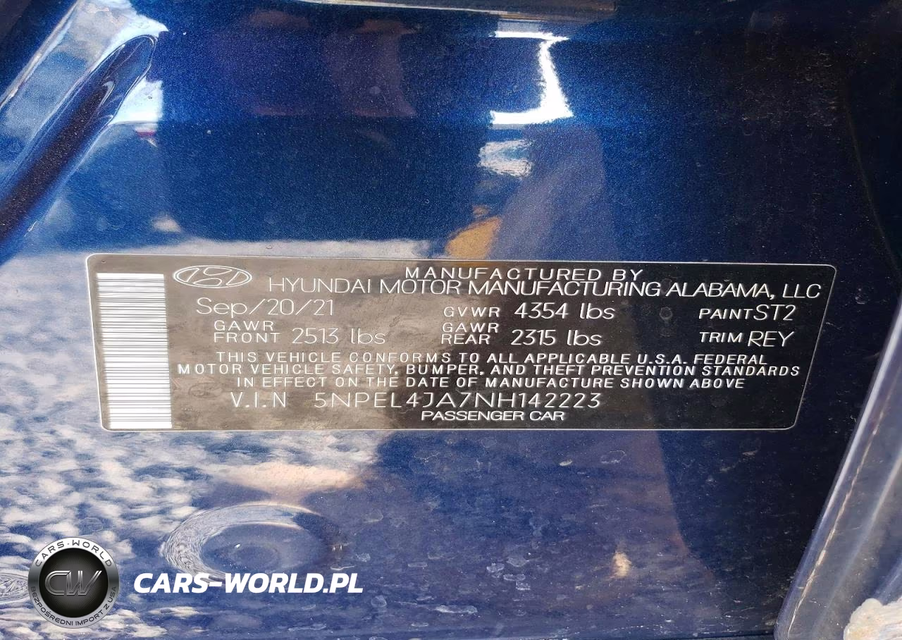 2022 Hyundai Sonata Sel VIN:5NPEL4JA7NH142223 - 13