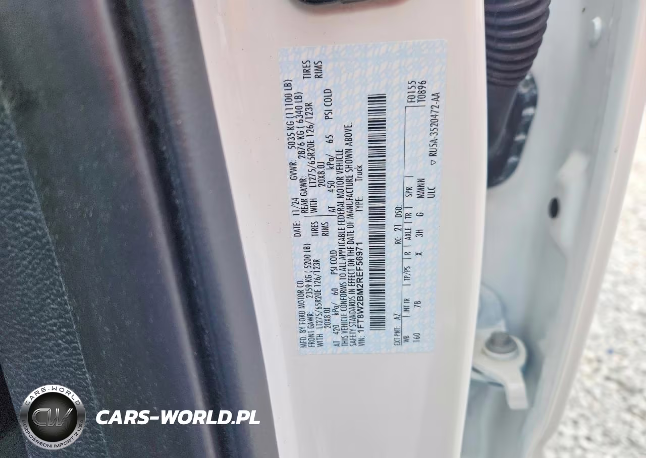 2024 Ford F250 Super Duty VIN:1FT8W2BM2REF56971 - 12