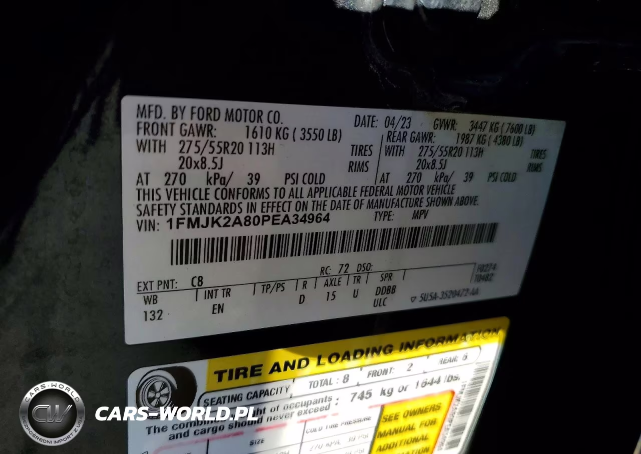 2023 Ford Expedition Max Limited VIN:1FMJK2A80PEA34964 - 14
