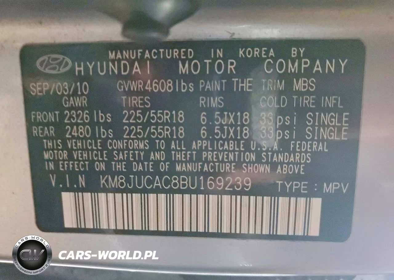 2011 Hyundai Tucson Limited VIN:KM8JUCAC8BU169239 - 12