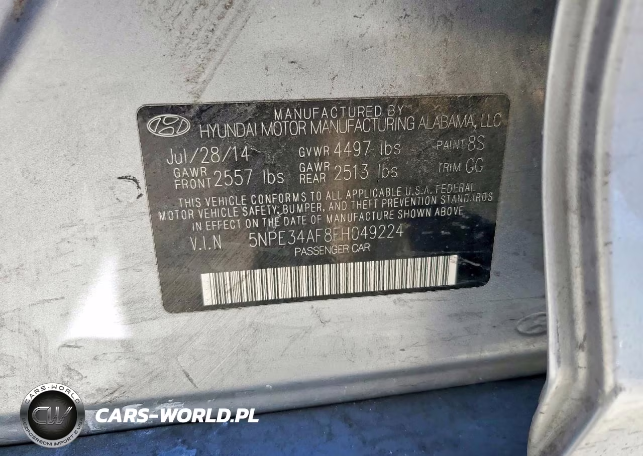 2015 Hyundai Sonata Limited VIN:5NPE34AF8FH049224 - 12
