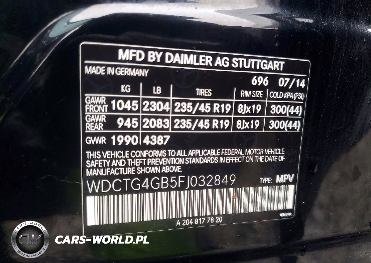 2015 Mercedes-Benz Gla 250 4Matic VIN:WDCTG4GB5FJ032849 - 14