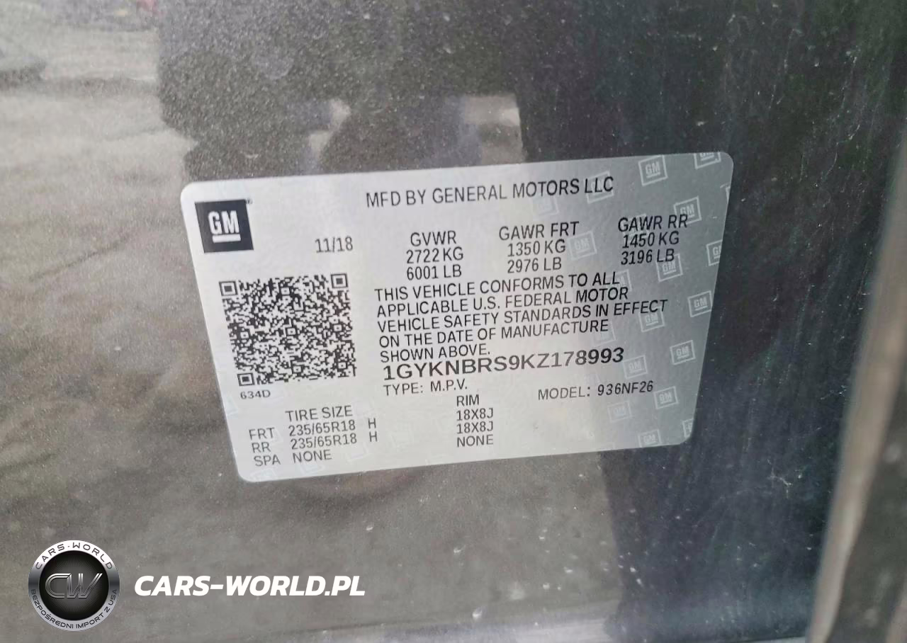 2019 Cadillac Xt5 VIN:1GYKNBRS9KZ178993 - 13