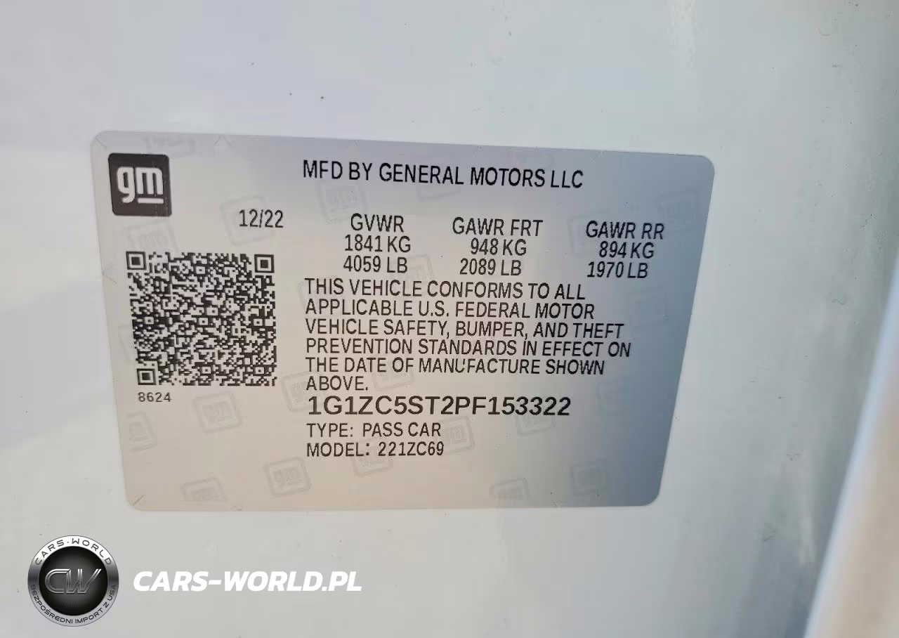 2023 Chevrolet Malibu Ls VIN:1G1ZC5ST2PF153322 - 12