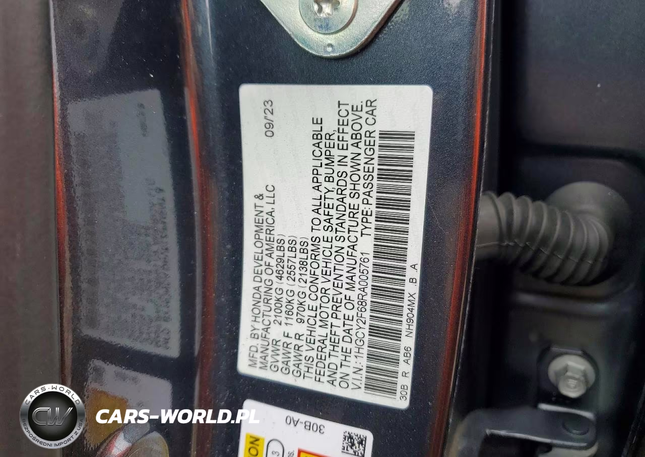 2024 Honda Accord Hybrid Exl VIN:1HGCY2F68RA005761 - 12