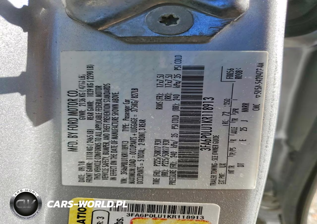 2019 Ford Fusion Se VIN:3FA6P0LU1KR118913 - 12