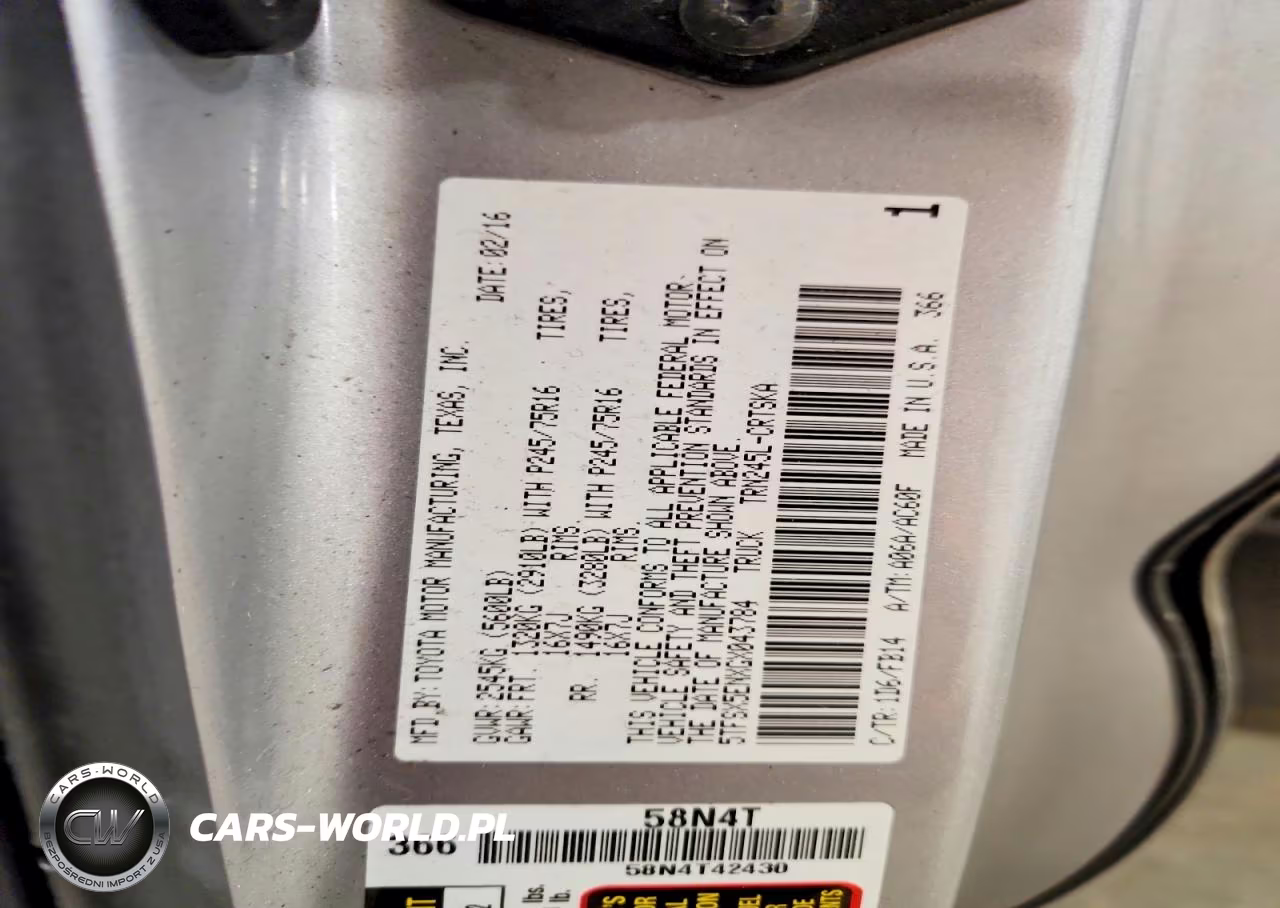 2016 Toyota Tacoma Sr VIN:5TFSX5ENXGX043784 - 12