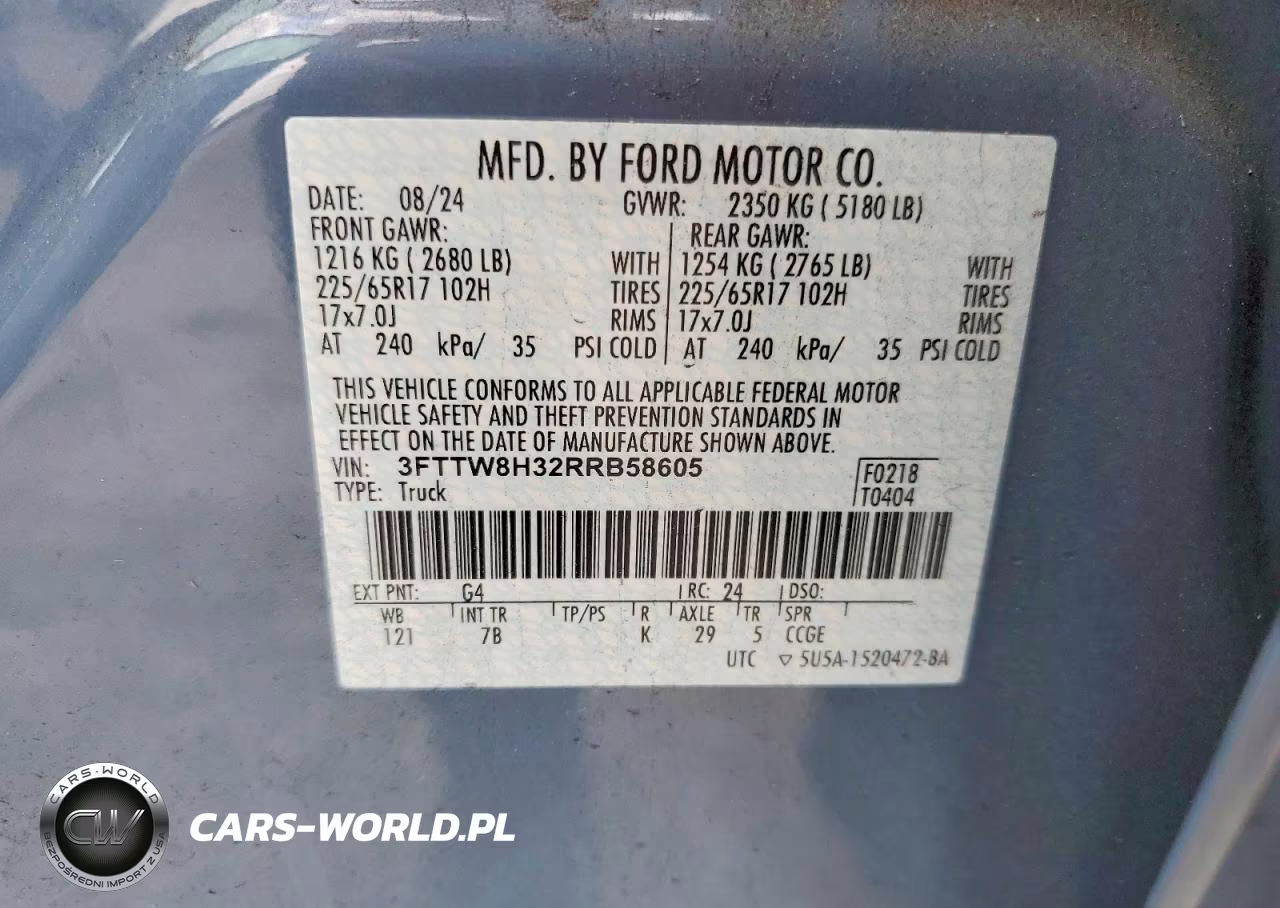 2024 Ford Maverick Xlt VIN:3FTTW8H32RRB58605 - 13