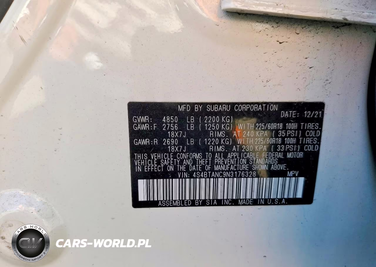 2022 Subaru Outback Limited VIN:4S4BTANC9N3176328 - 13