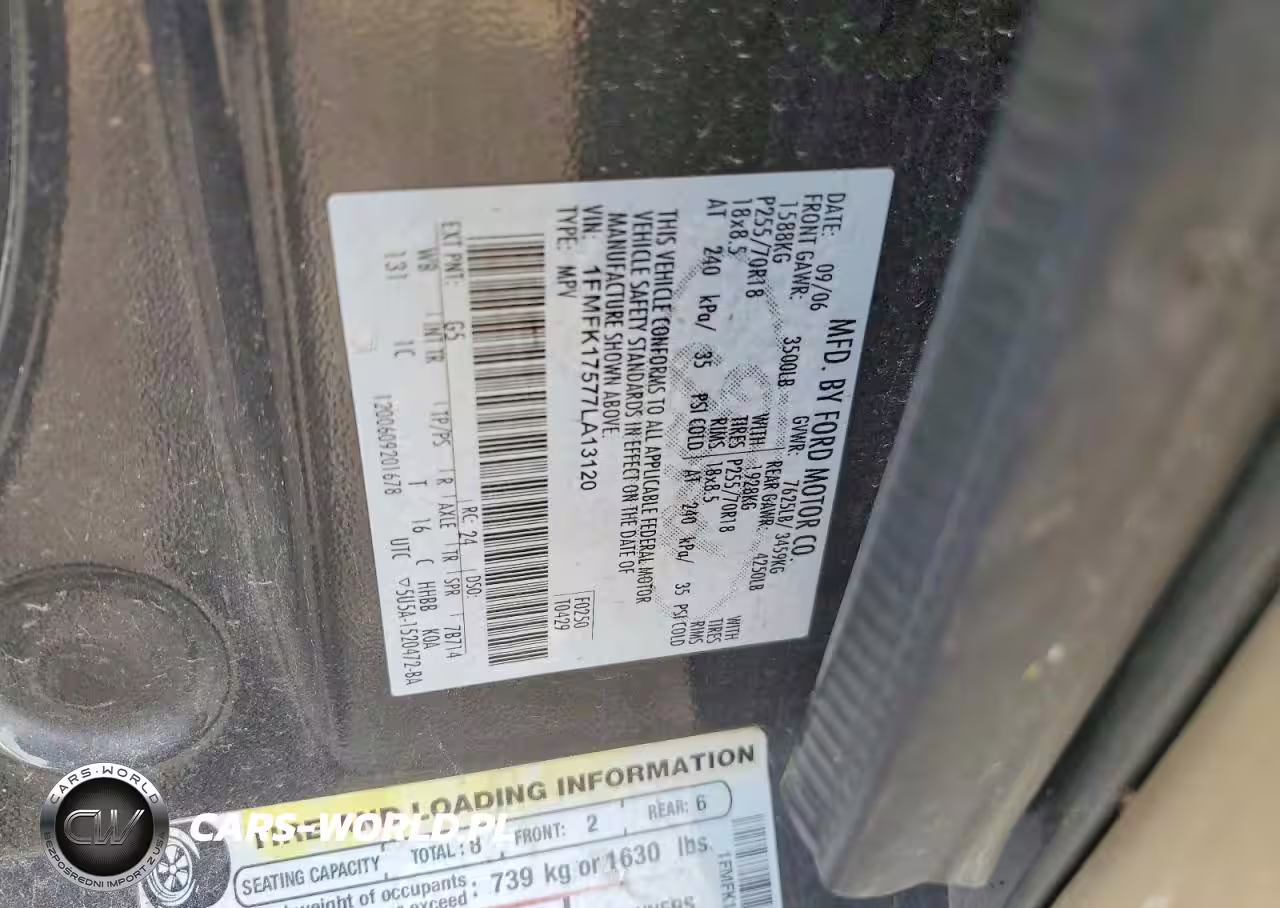 2007 Ford Expedition El Eddie Bauer VIN:1FMFK17577LA13120 - 13