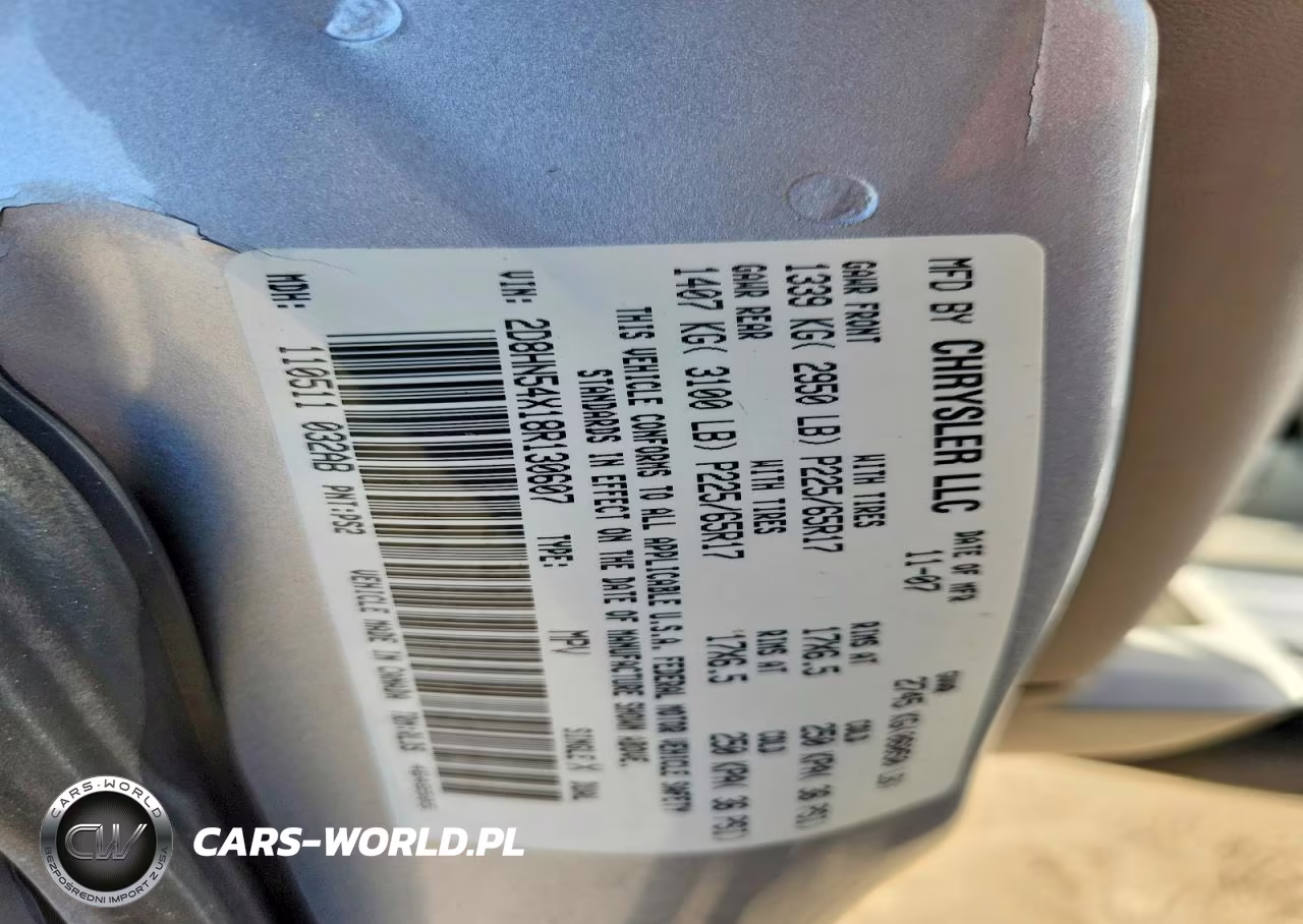 2008 Dodge Grand Caravan Sxt VIN:2D8HN54X18R130607 - 13