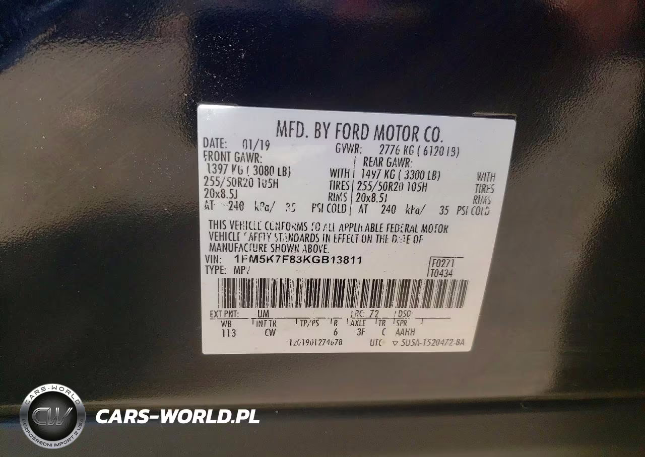 2019 Ford Explorer Limited VIN:1FM5K7F83KGB13811 - 13