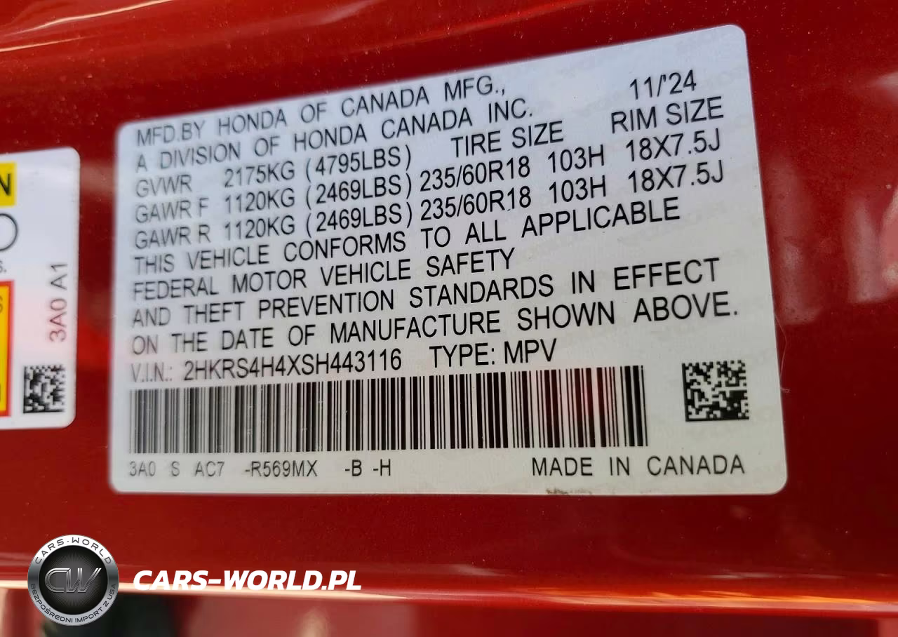 2025 Honda Cr-V Ex VIN:2HKRS4H4XSH443116 - 13