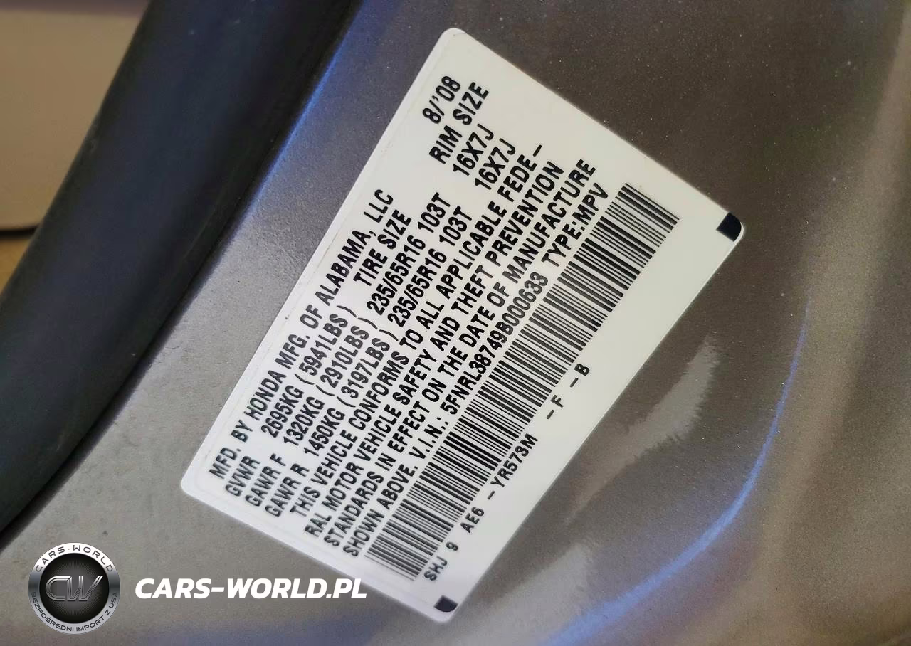2009 Honda Odyssey Exl VIN:5FNRL38749B000633 - 13