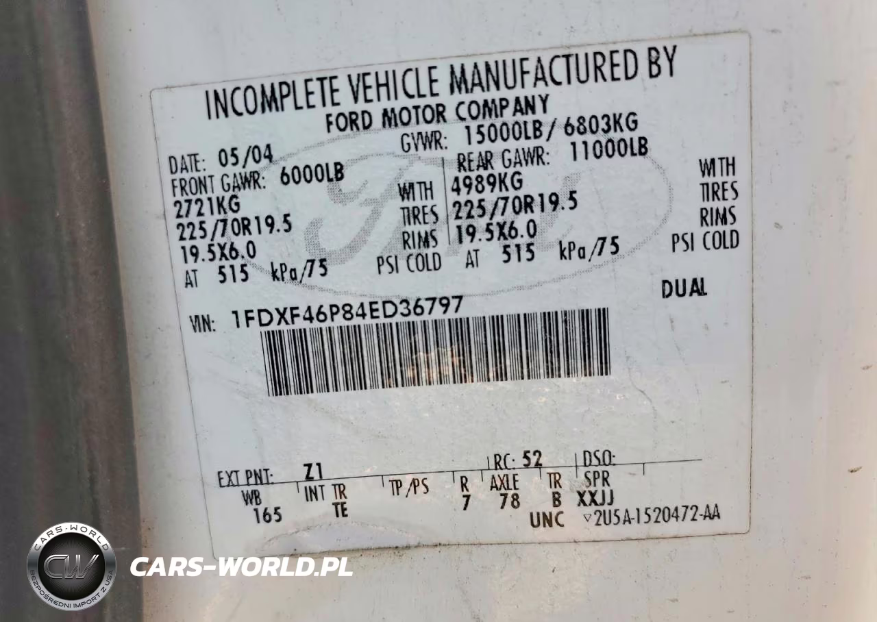 2022 Ford Utility - Service Truck VIN:1FDXF46P84ED36797 - 12