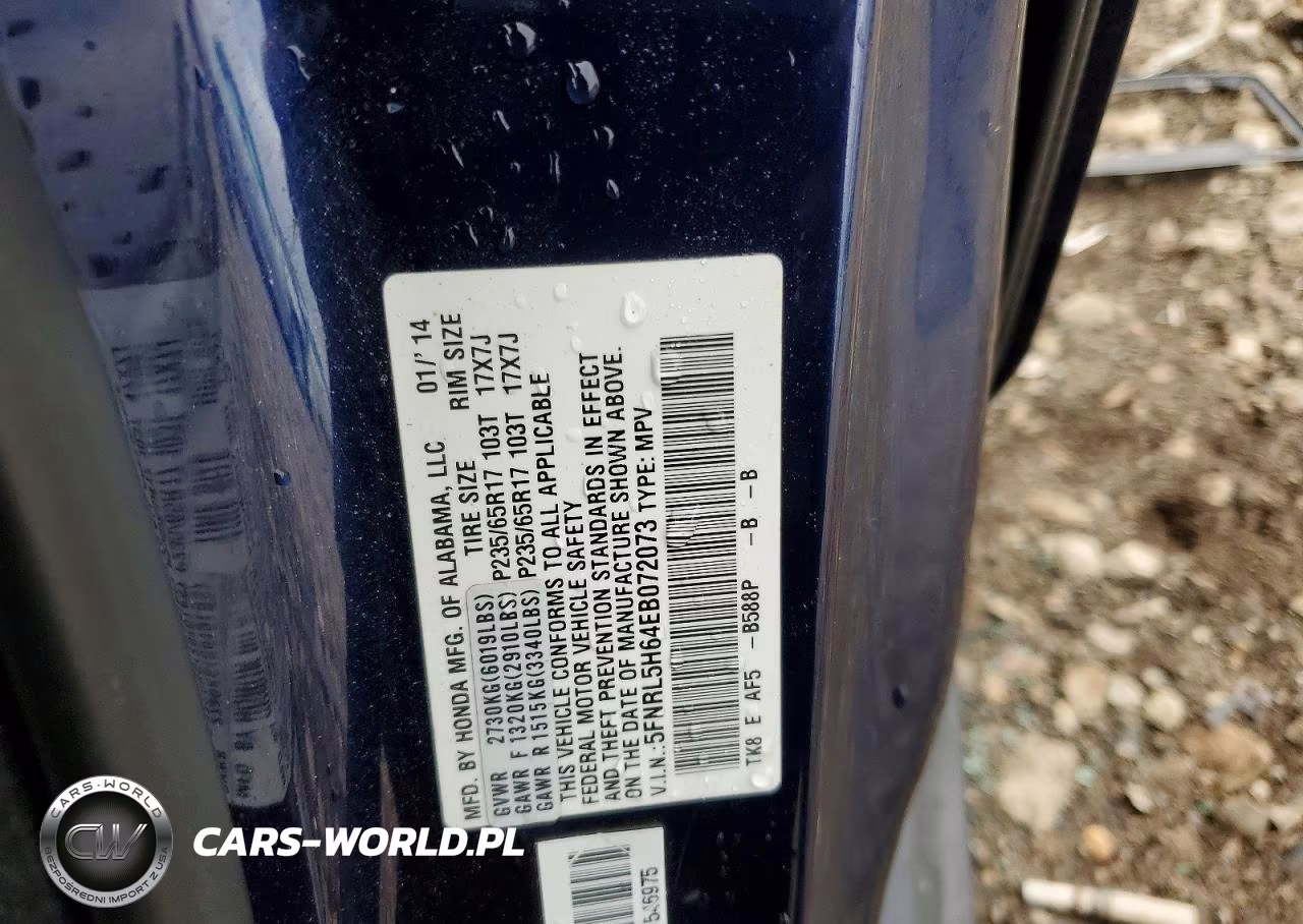 2014 Honda Odyssey Exl VIN:5FNRL5H64EB072073 - 13