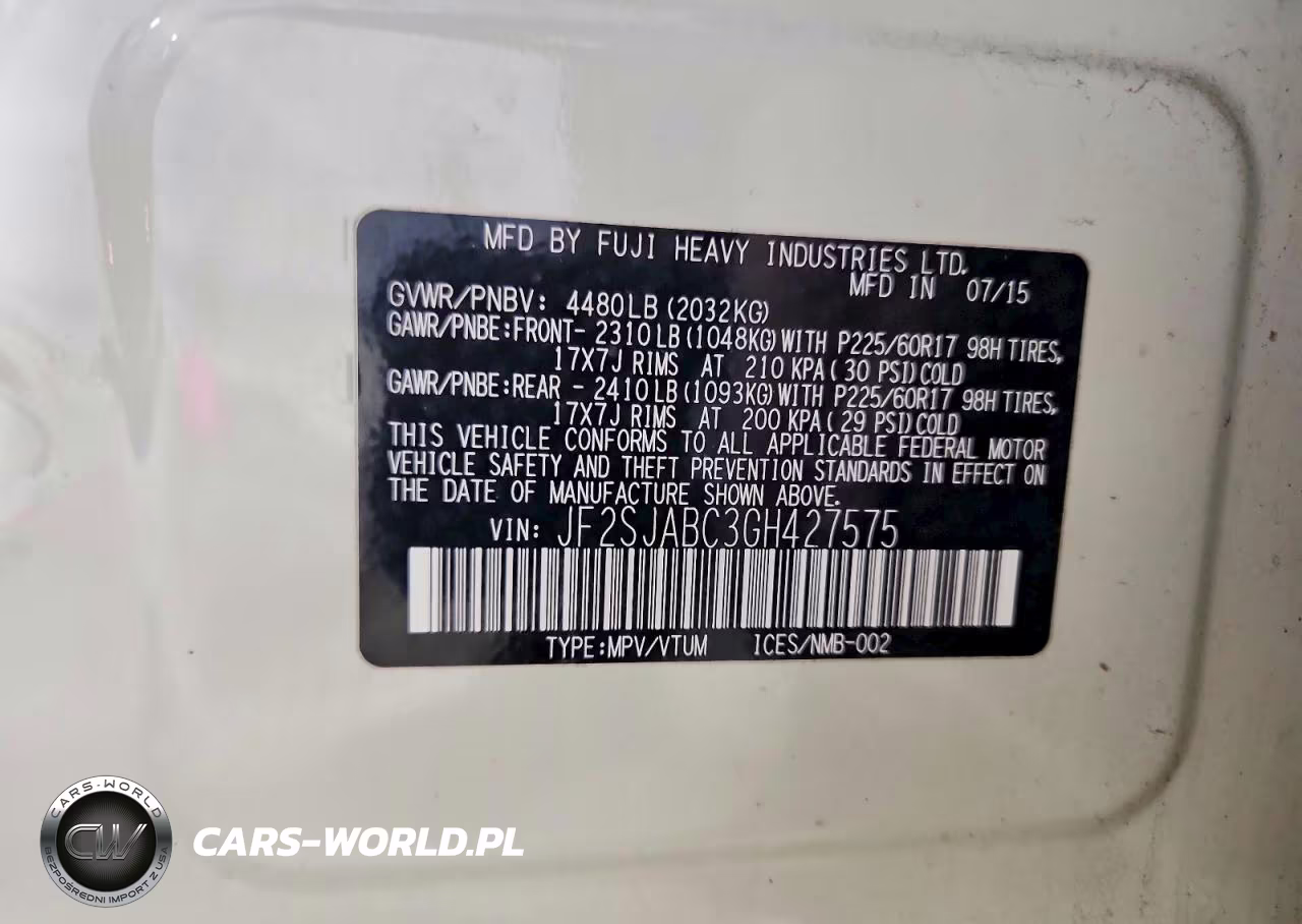2016 Subaru Forester 2.5I VIN:JF2SJABC3GH427575 - 12