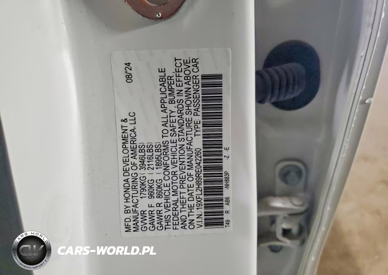 2024 Honda Civic Sport VIN:19XFL2H89RE042260 - 12