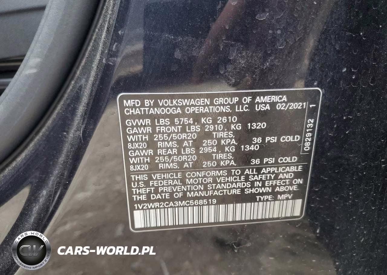 2021 Volkswagen Atlas Se VIN:1V2WR2CA3MC568519 - 14
