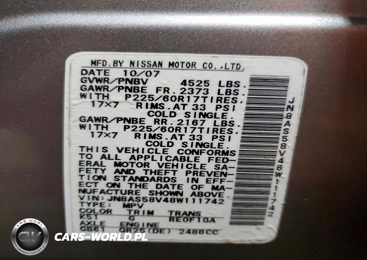 2008 Nissan Rogue S VIN:JN8AS58V48W111742 - 13