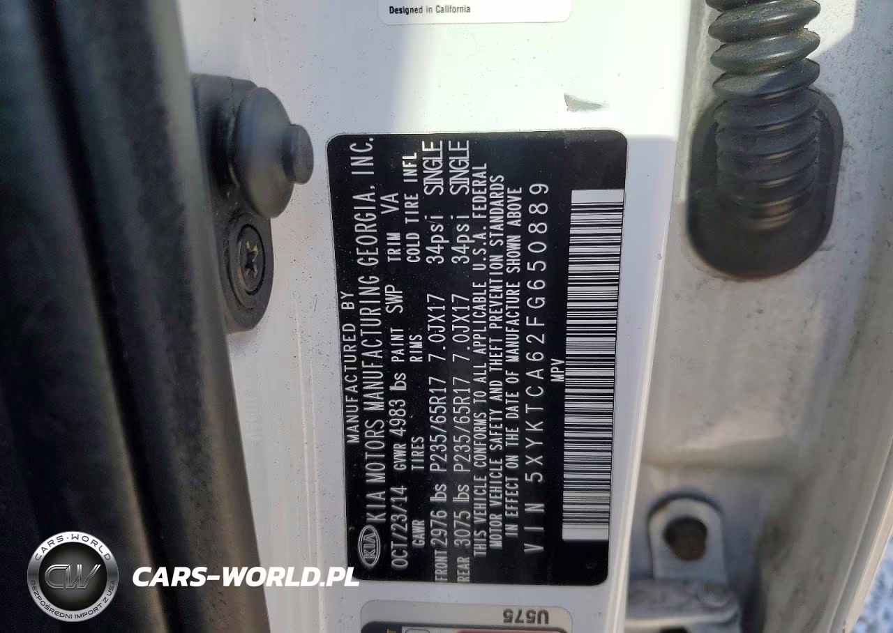 2015 Kia Sorento Lx VIN:5XYKTCA62FG650889 - 13