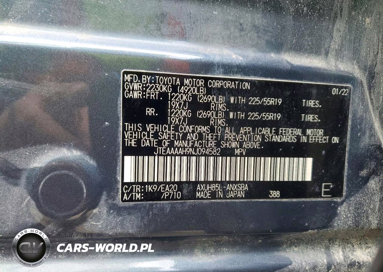 2022 Toyota Venza Limited VIN:JTEAAAAH9NJ094582 - 13