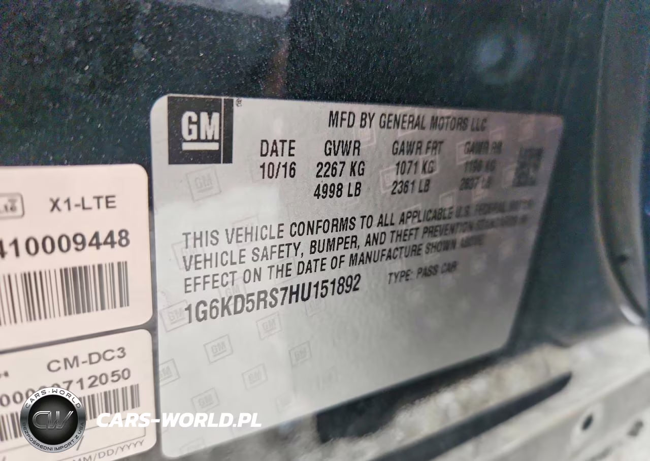 2017 Cadillac Ct6 Luxury VIN:1G6KD5RS7HU151892 - 13