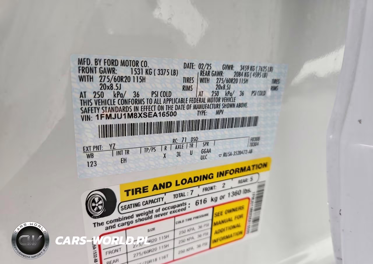 2025 Ford Expedition Platinum VIN:1FMJU1M8XSEA16500 - 14