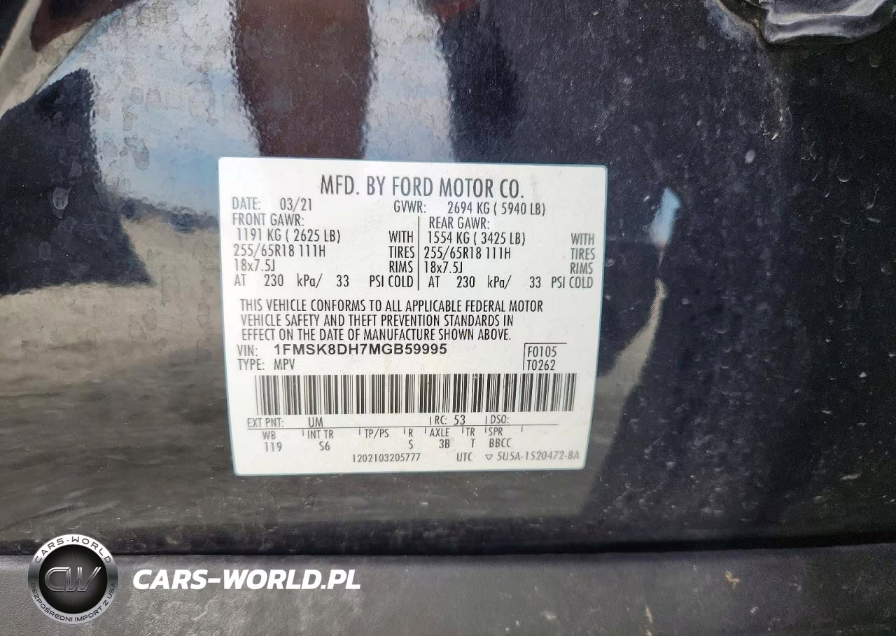 2021 Ford Explorer Xlt VIN:1FMSK8DH7MGB59995 - 14