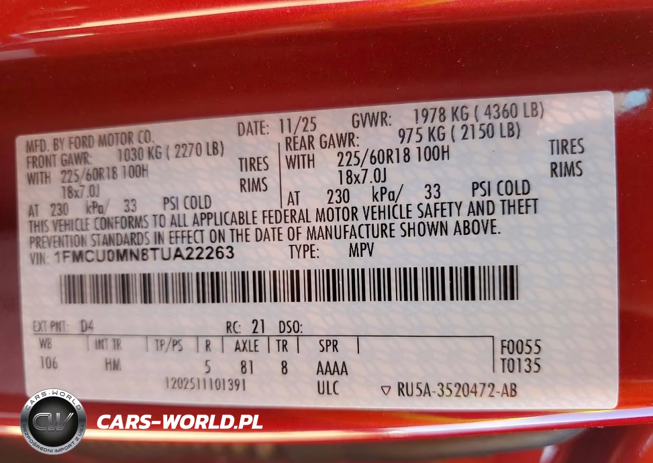 2026 Ford Escape St Line VIN:1FMCU0MN8TUA22263 - 14