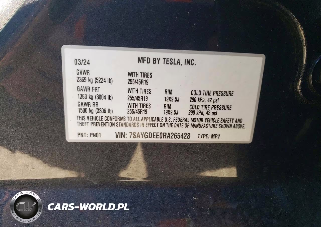 2024 Tesla Model Y VIN:7SAYGDEE0RA265428 - 12