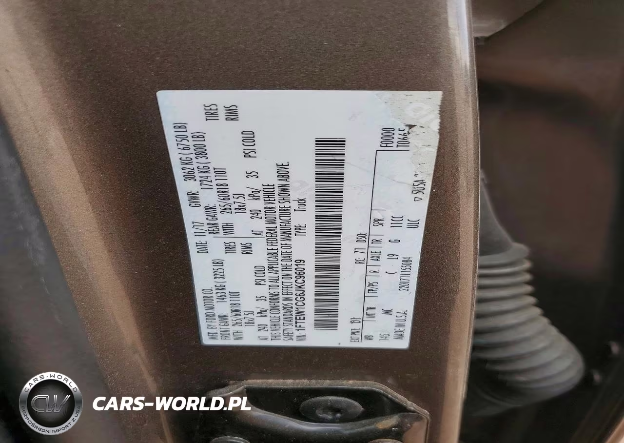 2018 Ford F150 Supercrew VIN:1FTEW1CG6JKC96019 - 12
