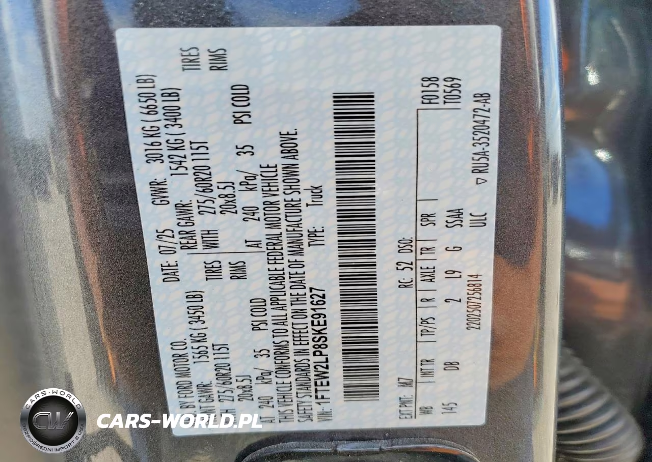 2025 Ford F150 Stx VIN:1FTEW2LP8SKE91627 - 13