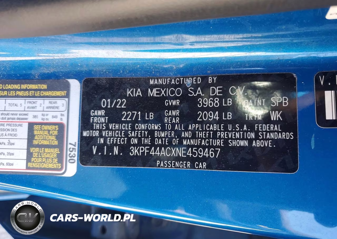 2022 Kia Forte Gt VIN:3KPF44ACXNE459467 - 12