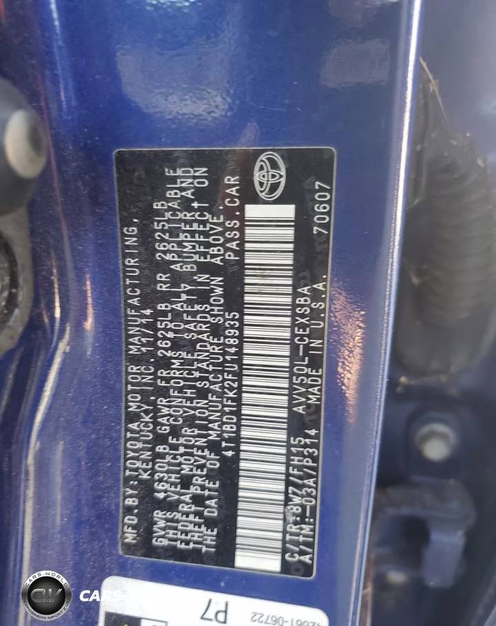 2015 Toyota Camry Hybrid VIN:4T1BD1FK2FU148935 - 12