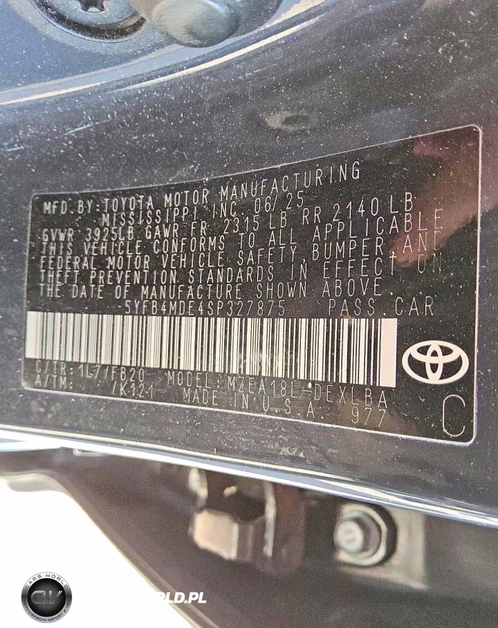 2025 Toyota Corolla Le VIN:5YFB4MDE4SP327875 - 13