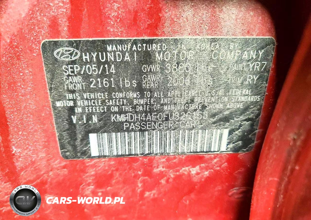 2015 Hyundai Elantra Limited VIN:KMHDH4AE0FU326163 - 12