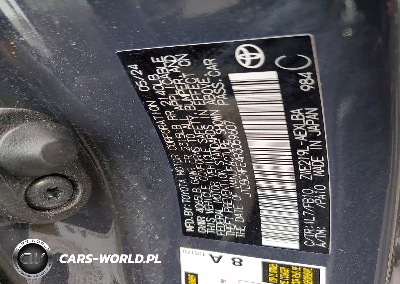 2024 Toyota Corolla Hybrid Le VIN:JTDBCMFE4R3059607 - 12