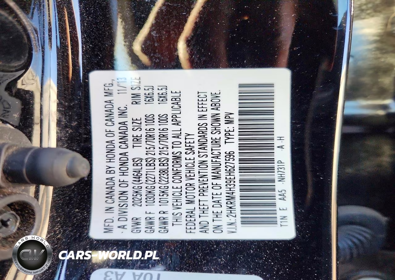 2014 Honda Cr-V Lx VIN:2HKRM4H39EH627596 - 13