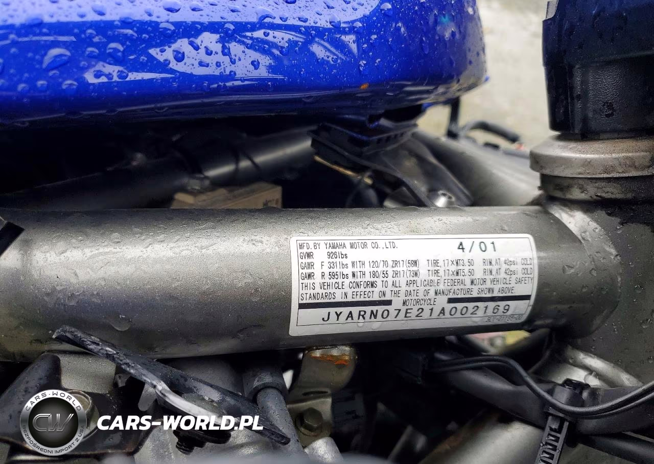 2001 Yamaha Fzs10 VIN:JYARN07E21A002169 - 9