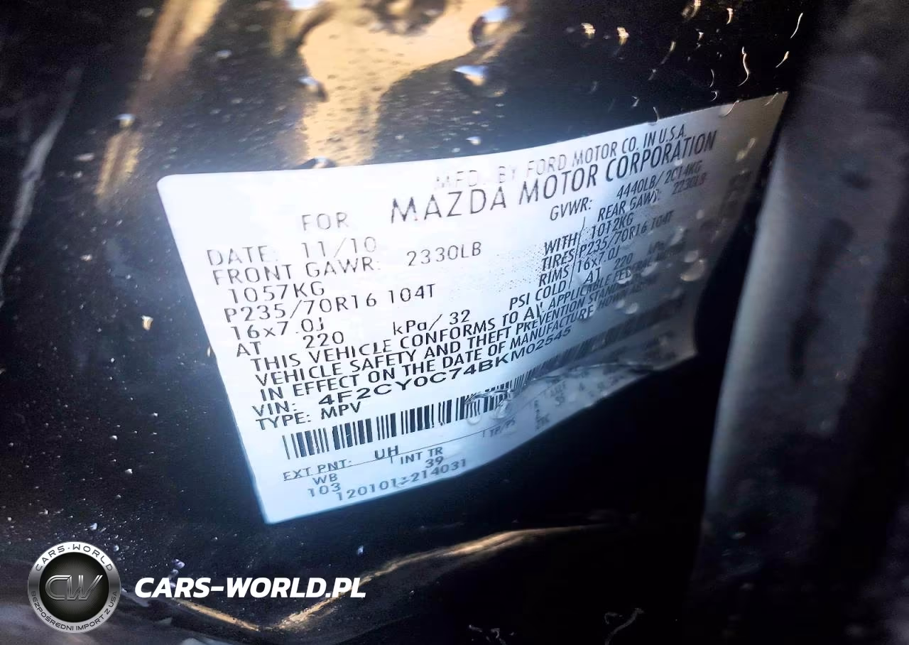 2011 Mazda Tribute I VIN:4F2CY0C74BKM02545 - 12